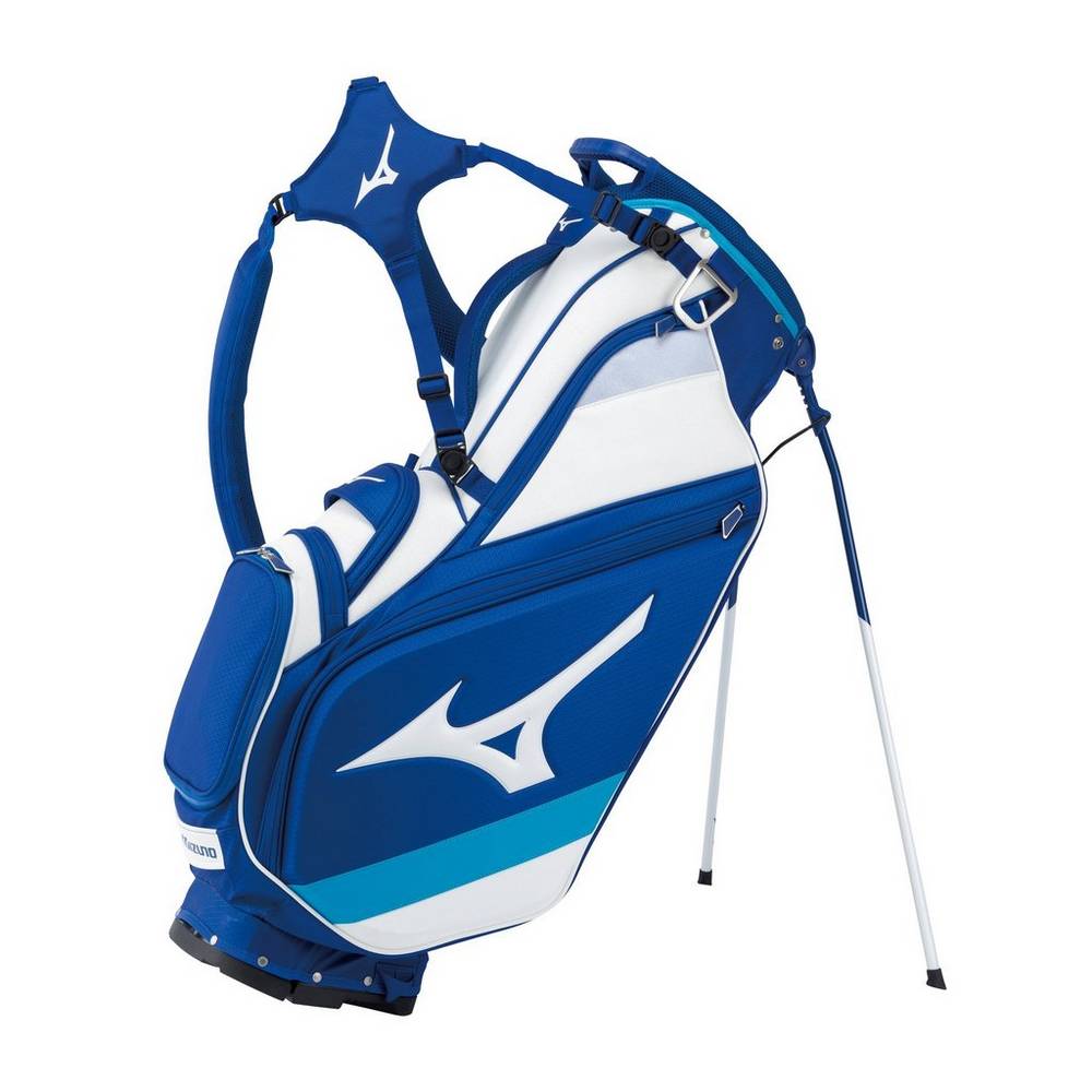 Mochila Mizuno Tour 14-Way Stand - Homem - Azuis/Branco - EHPKO2319